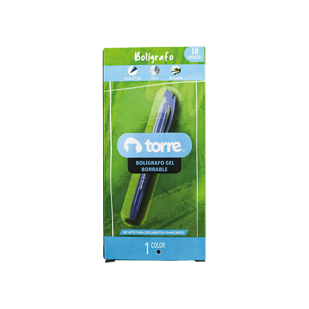 Blister 1 Boligrafos Borrable Tinta Gel 0.7 mm Azul Kathay