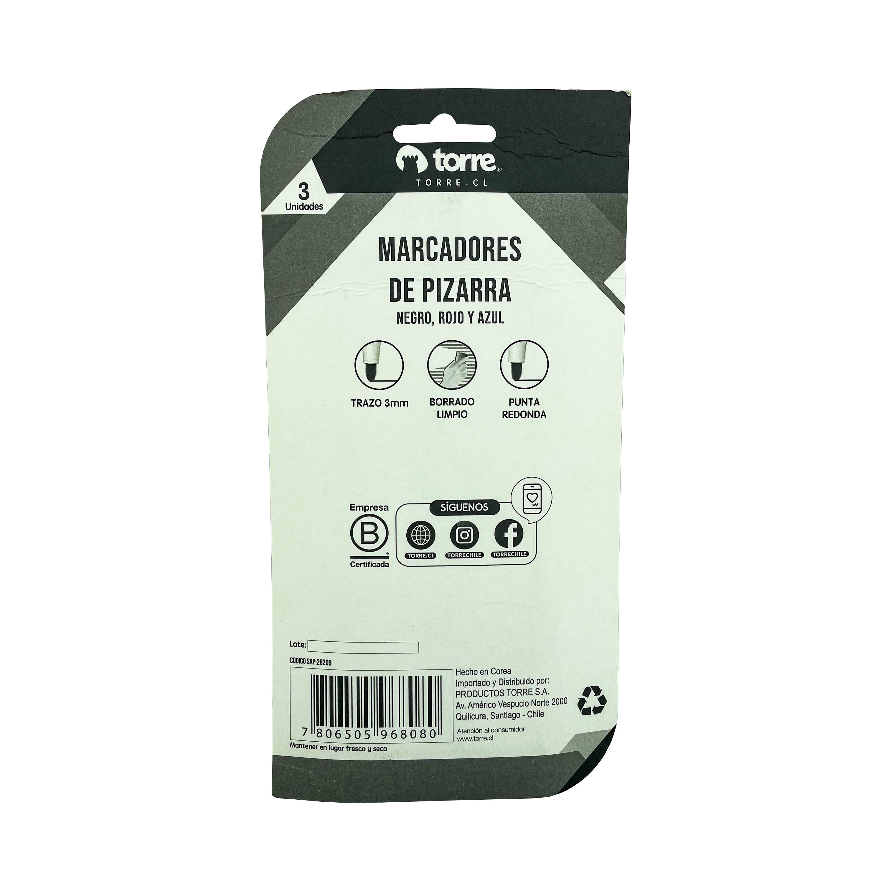 Blister Rotulador Pizarra Blanca DUO – Negro Punta Biselada 3mm Punta  Redonda 1,5mm - ESCRIBO Line