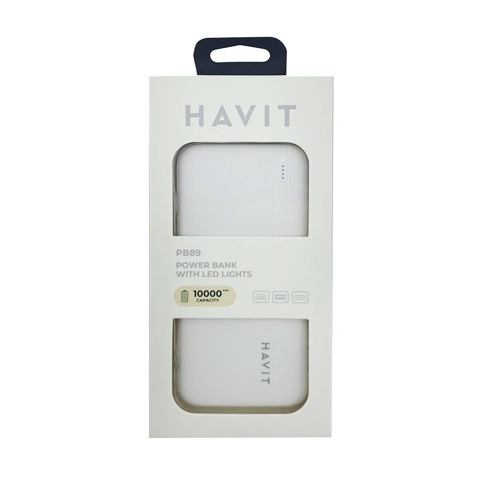 Havit Bateria Externa 10000mah Dualusb H555 Blanca con Ofertas en