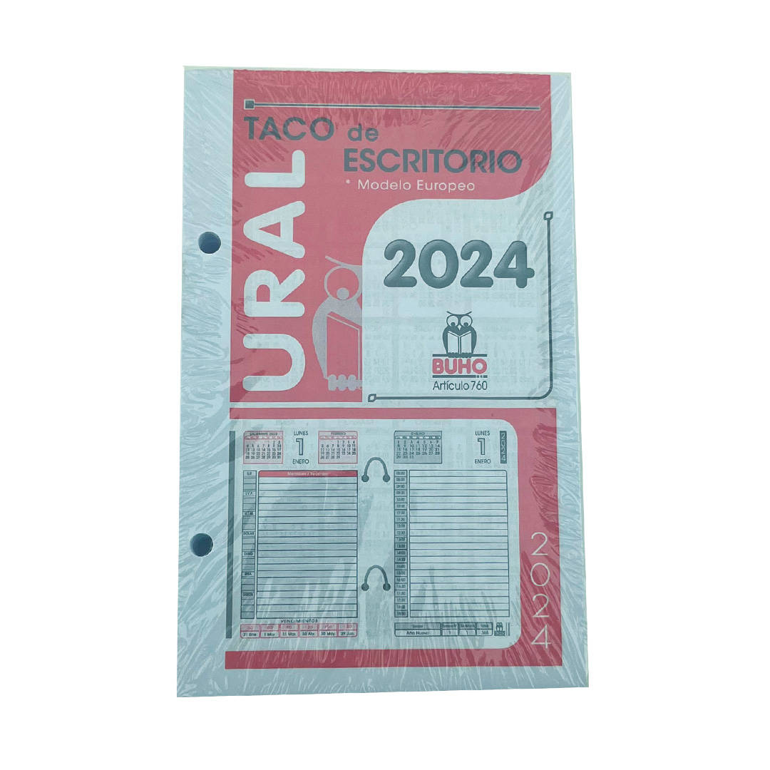TACO CALENDARIO 2024 GRANDE 110X170MM DÍA X PAGINA BUHO