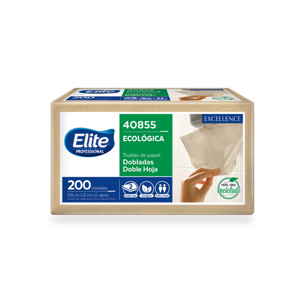 TOALLA PAPEL INTERFOLIADA 200HJS ECOLOGICA 40855 ELITE