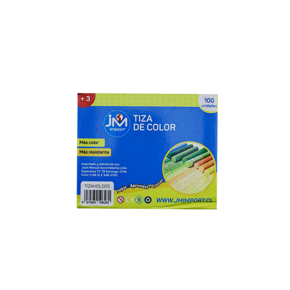 Tizas colores caja 100 uds - MP